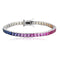 S925 silver cultured colored sapphire bracelet (CH03105-2)