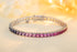 S925 silver cultured colored sapphire bracelet (CH03105-2)