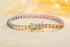 S925 silver cultured colored sapphire bracelet (CH03105-2)