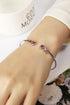 S925 silver cultured colored sapphire bracelet A (B20375)