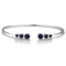 S925 silver cultured colored sapphire bracelet A (B20375)
