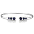 S925 silver cultured colored sapphire bracelet A (B20375)