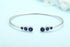 S925 silver cultured colored sapphire bracelet A (B20375)