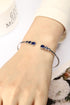 S925 silver cultured colored sapphire bracelet A (B20375)