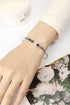 S925 silver cultured colored sapphire bracelet A (B20375)
