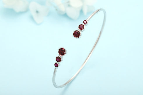 S925 silver cultured colroed bracelet A (B20375)