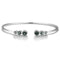 S925 silver cultured colored sapphire bracelet A (B20375)