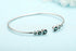 S925 silver cultured colored sapphire bracelet A (B20375)