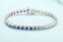 S925 Silver Cultured Sapphire Bracelet A (B20334)