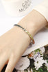 S925 silver cultured colored sapphire bracelet A (B20326)