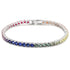 S925 silver cultured colored sapphire bracelet A (CH03102-1)