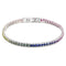 S925 silver cultured colored sapphire bracelet A (CH03103-1)