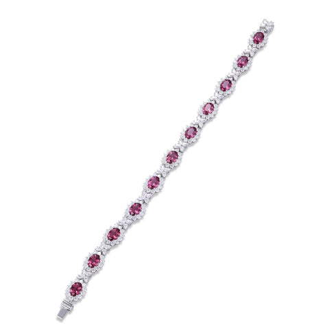 S925 SIlver natural garnet bracelet W (JL081Y)