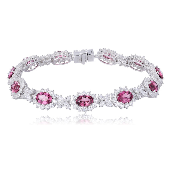 S925 SIlver natural garnet bracelet W (JL081Y)