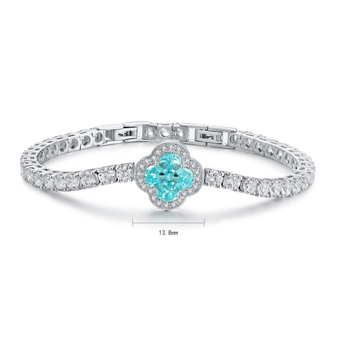 S925 silver cultured Paraiba bracelet W (JL185Y)