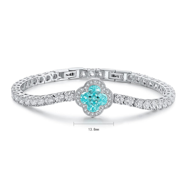S925 silver cultured Paraiba bracelet W (JL185Y)