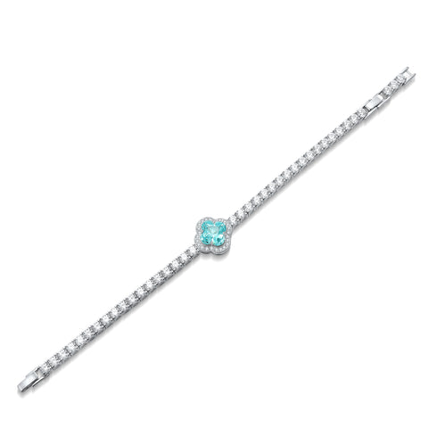 S925 silver cultured Paraiba bracelet W (JL185Y)