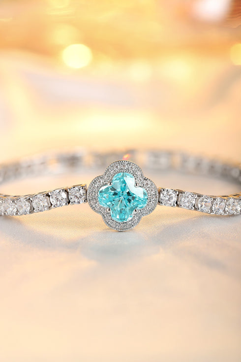 S925 silver cultured Paraiba bracelet W (JL185Y)