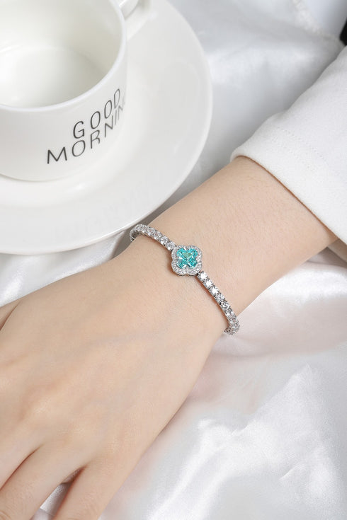 S925 silver cultured Paraiba bracelet W (JL185Y)