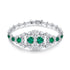 S925 Silver Cultured Emerald Bracelet W (JSEGL128Y)
