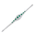 S925 Silver Cultured Emerald Bracelet W (JSEGL128Y)