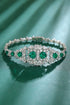 S925 Silver Cultured Emerald Bracelet W (JSEGL128Y)