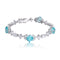 S925 sterling silver cultured Paraiba bracelet W (JL124Y)