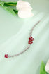 S925 silver cultured ruby bracelet W (PRURL181Y)