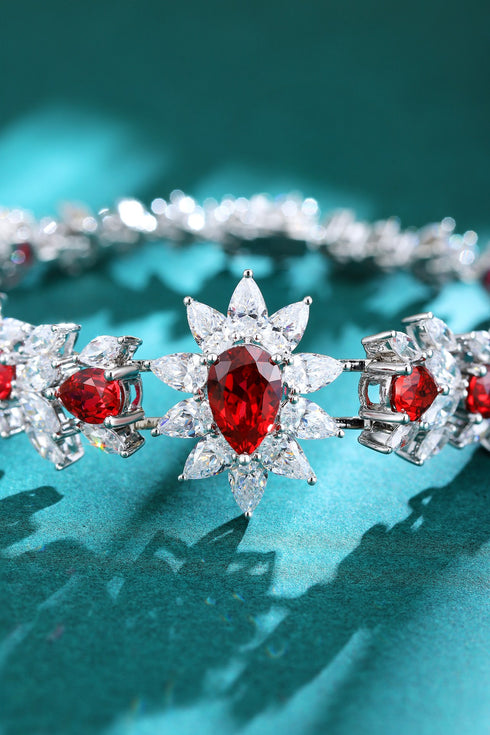 S925 silver cultured ruby bracelet W (JRURL132Y)