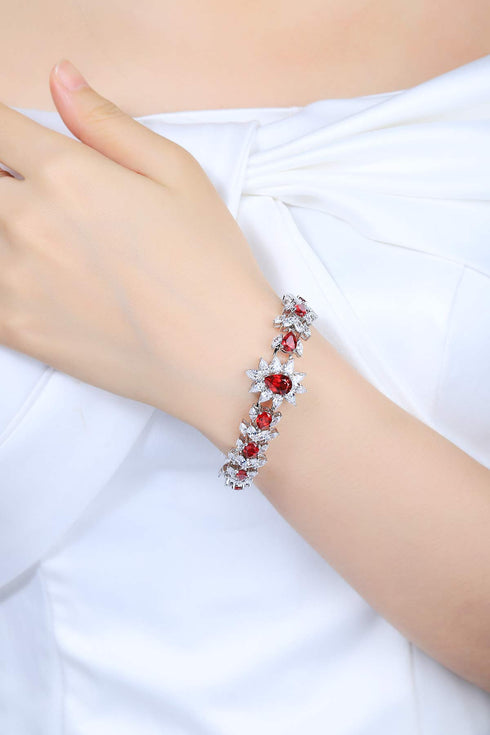S925 silver cultured ruby bracelet W (JRURL132Y)