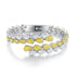 S925 silver, yellow, white, and sparkling diamond (PPSB018Y)