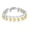 S925 silver, yellow, white, and sparkling diamond (L123Y)