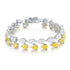 S925 silver, yellow, white, and sparkling diamond (L123Y)