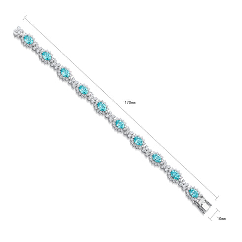 S925 Silver Cultured Paraiba Bracelet A (JL081Y)