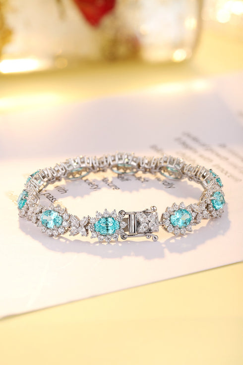 S925 Silver Cultured Paraiba Bracelet A (JL081Y)