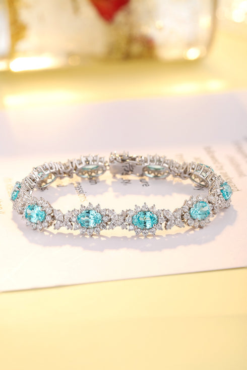 S925 Silver Cultured Paraiba Bracelet A (JL081Y)