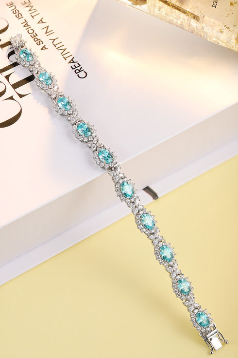 S925 Silver Cultured Paraiba Bracelet A (JL081Y)