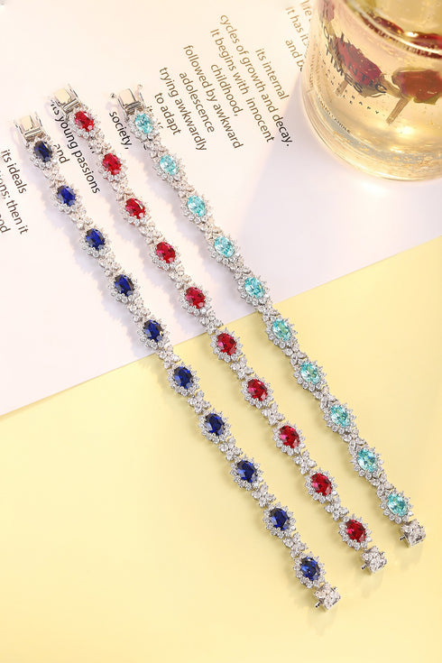 S925 Silver Cultured Paraiba Bracelet A (JL081Y)