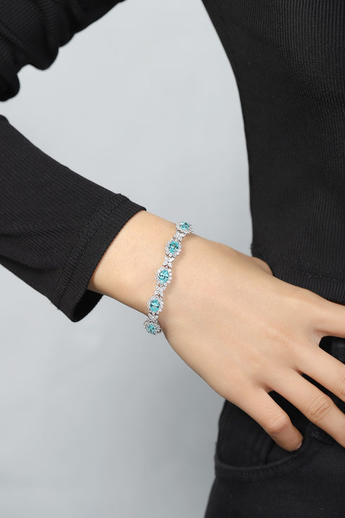 S925 Silver Cultured Paraiba Bracelet A (JL081Y)
