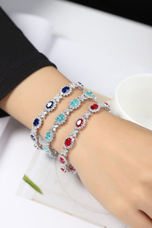 S925 Silver Cultured Paraiba Bracelet A (JL081Y)