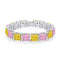 S925 silver yellow-pink sparkling diamond zircon bracelet W (HSQYP92005)