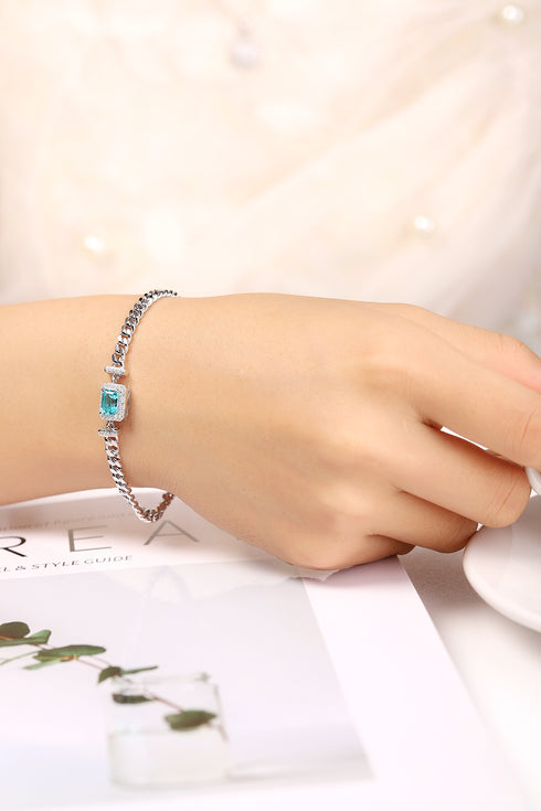 S925 silver cultured Paraiba bracelet W (JL2053Y)