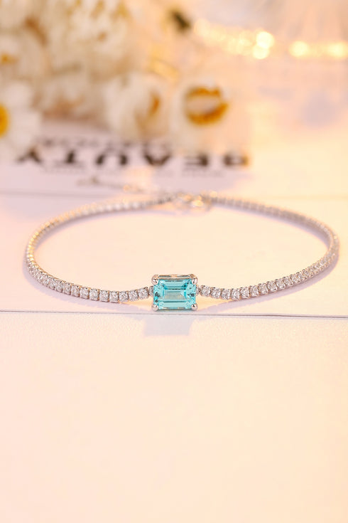 S925 sterling silver cultured Paraiba bracelet W (JL0826J)