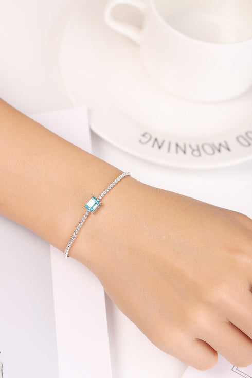 S925 sterling silver cultured Paraiba bracelet W (JL0826J)