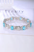 S925 sterling silver cultured Paraiba bracelet W (JL109Y)
