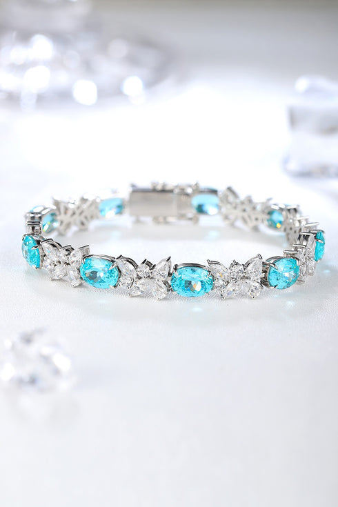 S925 silver cultured Paraiba bracelet W (JL107Y)