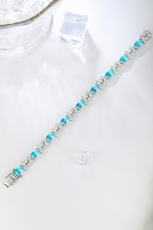 S925 silver cultured Paraiba bracelet W (JL107Y)