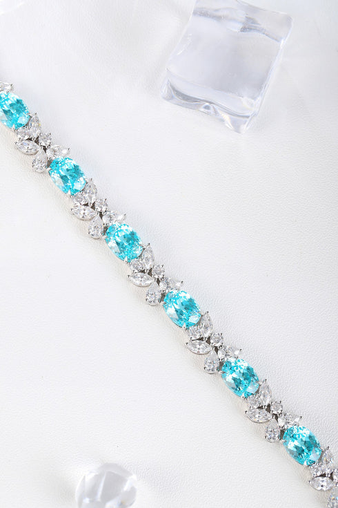 S925 silver cultured Paraiba bracelet W (JL107Y)