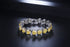 S925 Silver Yellow Shimmering Diamond Zircon Heart-Shaped Bracelet A (HHSY92003-C)