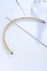 S925 SIlver Yellow White Flash Diamond Zircon Egg Shaped Bracelet W (POSWY135Y-3*5)